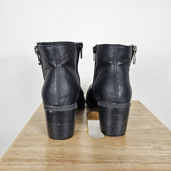 Beast Fashion Black Zipper Booties Size 8 - Picture 2 of 7